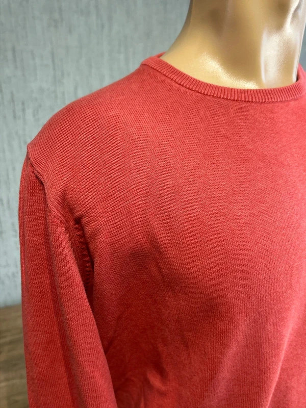 Pull Col Rond Fynch Hatton Homme Rouge Terracotta Superfine Coton Taille M – Fynch-Hatton – taille M 2
