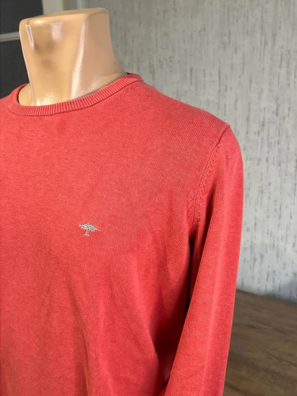 Pull Col Rond Fynch Hatton Homme Rouge Terracotta Superfine Coton Taille M – Fynch-Hatton – taille M 4