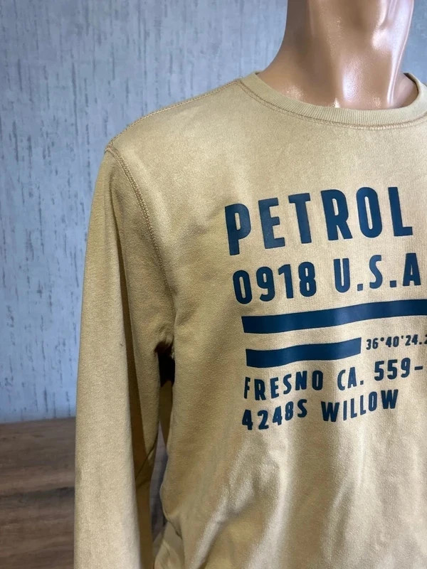 Sweat Col Rond Petrol Industries Homme Beige Sable Imprime U.S.A Taille L – Petrol Industries – taille L 2