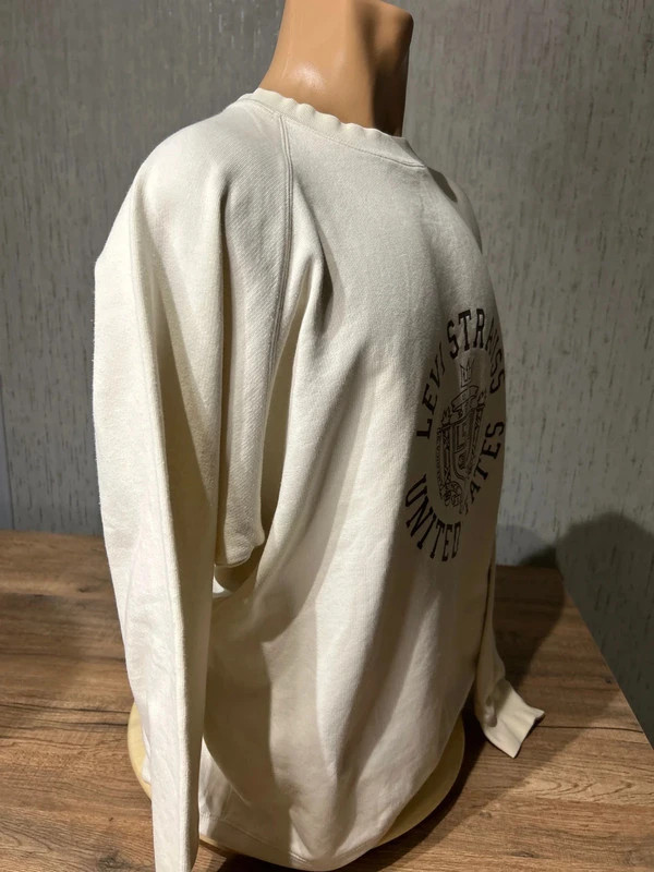 Sweat Levi's Vintage Blanc Crème Taille XL Grand Imprimé Logo Arch Logo USA – Levi's – taille XL 3