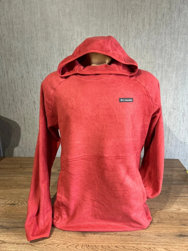Sweat Polaire A Capuche Columbia Homme Rouge Framboise Taille L Warm Outdoor