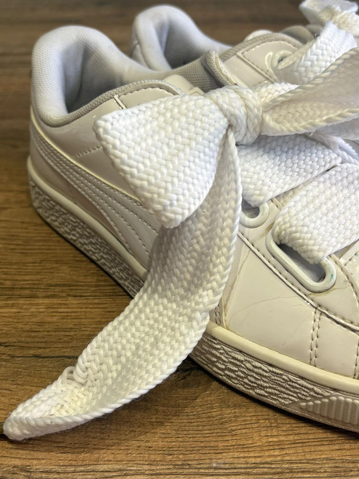 Baskets Puma Basket Heart Vernis Blanc Taille 38 Sneakers Grands Lacets Ruban – Puma – taille 38 4