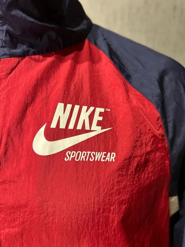 Veste Coupe Vent Nike Sportswear Colorblock Bleu Rouge Blanc Taille M Demi Zip – Nike – taille M 2