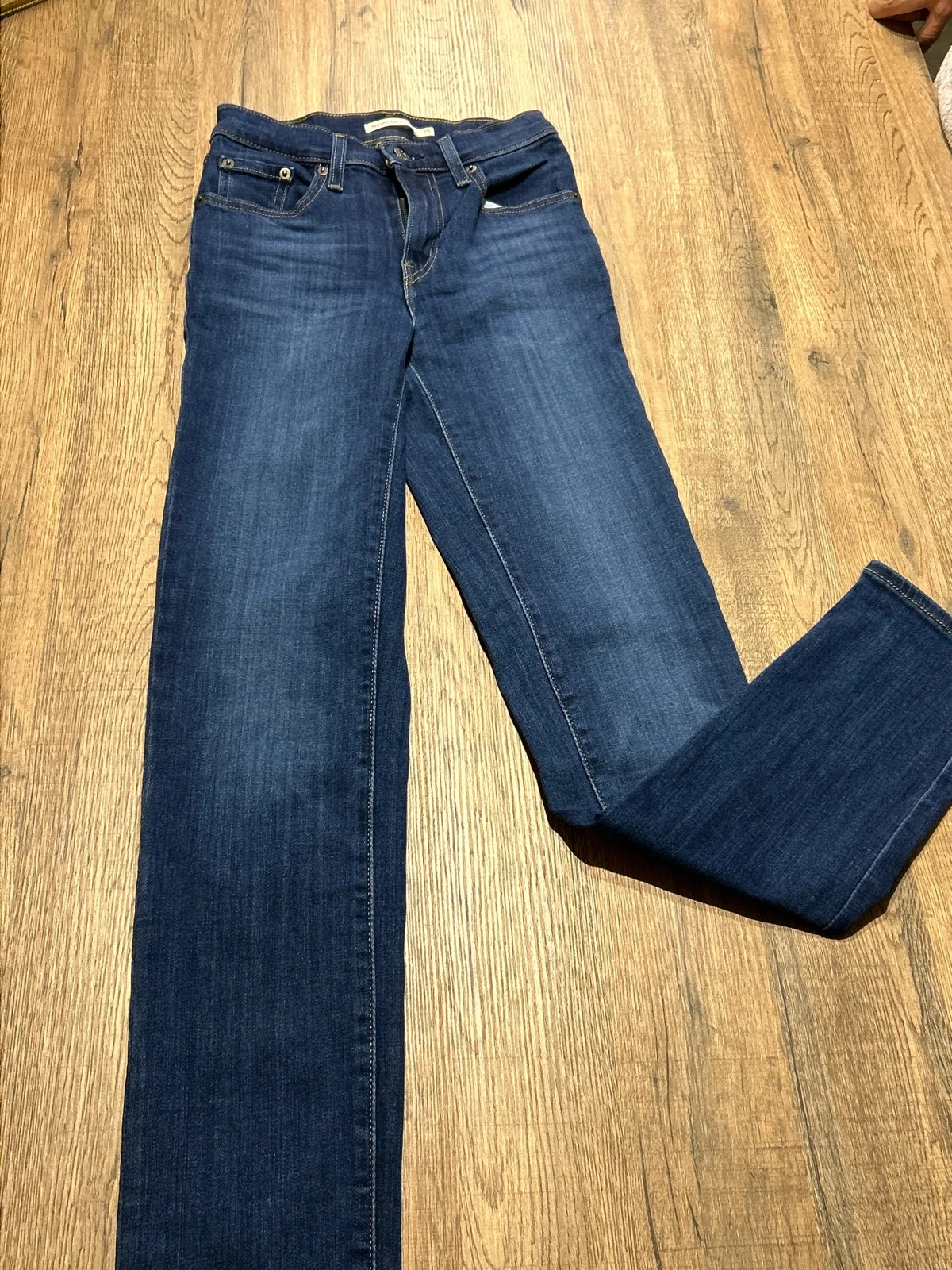 ean Levi's (4) 724 High Rise Straight Brut Bleu W25 L32 Taille Haute Droit Femme – Levi's – taille XS / 34 / 6 5