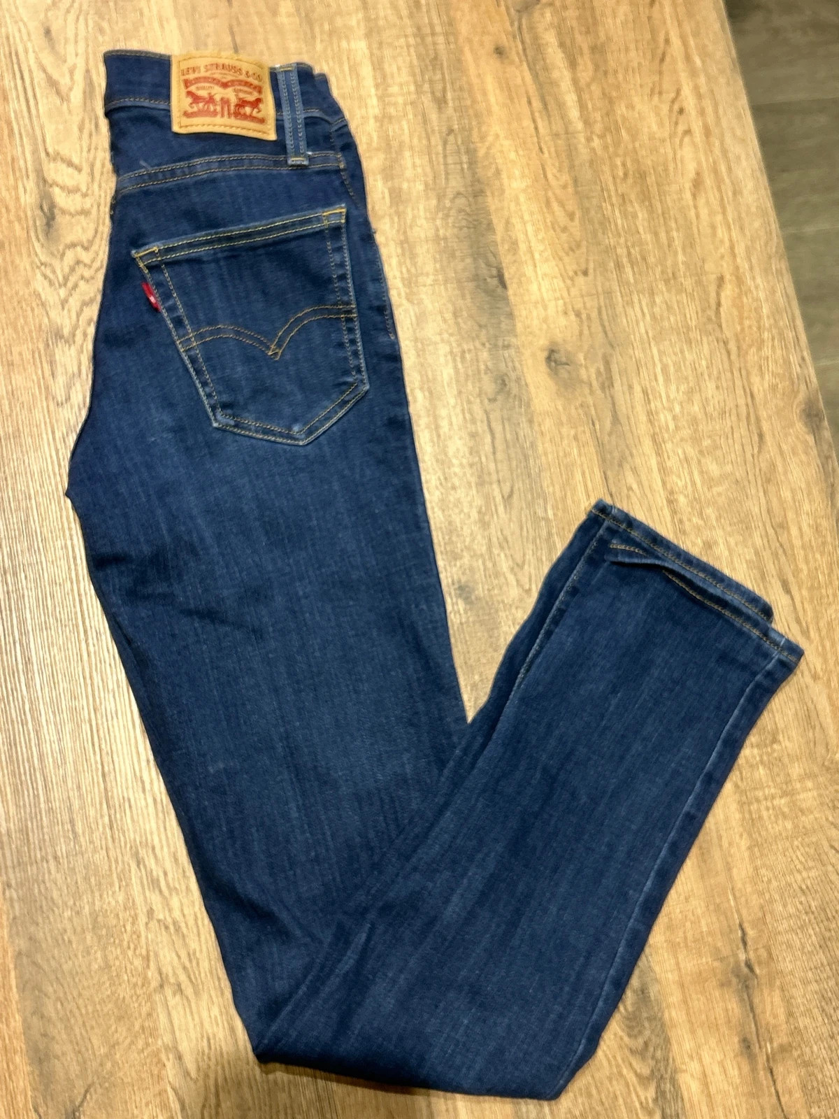 ean Levi's (4) 724 High Rise Straight Brut Bleu W25 L32 Taille Haute Droit Femme