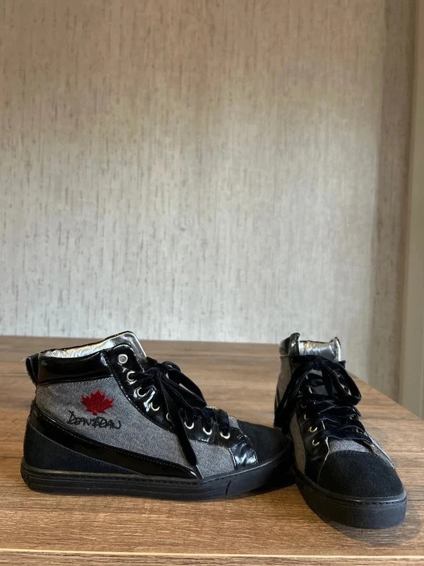 Baskets Montantes Dsquared2 Femme Noir Gris Taille 38 Cuir – Dsquared2 – taille 38 2