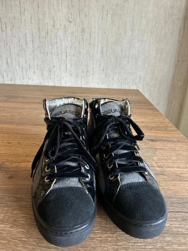 Baskets Montantes Dsquared2 Femme Noir Gris Taille 38 Cuir – Dsquared2 – taille 38 3