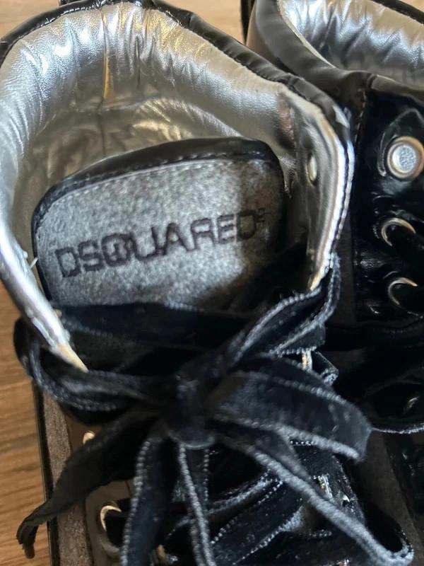 Baskets Montantes Dsquared2 Femme Noir Gris Taille 38 Cuir – Dsquared2 – taille 38 4