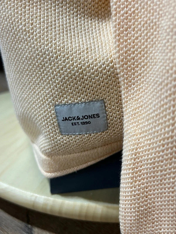 Pull Jack & Jones Neuf Avec Etiquette Jaune Pastel Pêche Taille S Maille Texturée – Jack & Jones – taille S 2