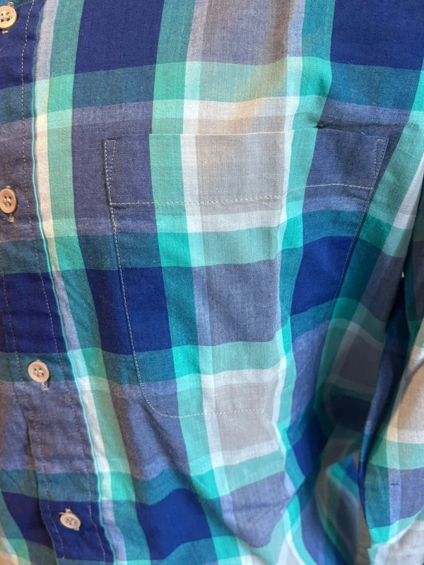 Chemise Levis Homme Carreaux Bleu Vert Taille L Manches Longues Coton Vintage – Levi's – taille L 3