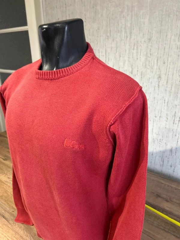 Pull Lee Cooper Originals Homme Rouge Bordeaux Maille Coton Taille M Vintage – Lee Cooper – taille M 5