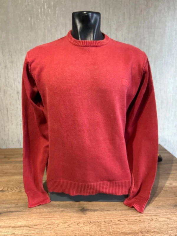 Pull Lee Cooper Originals Homme Rouge Bordeaux Maille Coton Taille M Vintage