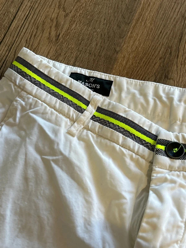 Short Mason's Beige Bande Jaune Fluo Taille 46 – Mason's – taille W36 | FR 46 2