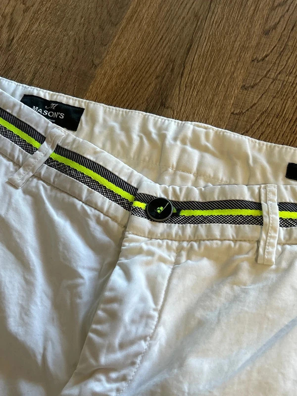 Short Mason's Beige Bande Jaune Fluo Taille 46 – Mason's – taille W36 | FR 46 3