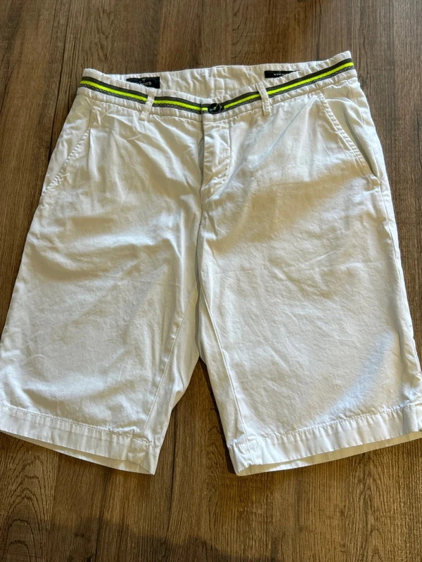 Short Mason's Beige Bande Jaune Fluo Taille 46 – Mason's – taille W36 | FR 46