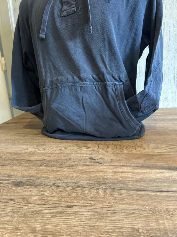 Sweat A Capuche Ralph Lauren Homme Bleu Marine Henley Pique Coton Taille L Logo Brode – Polo Ralph Lauren – taille L 5