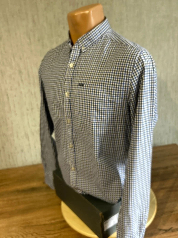 Chemise Oxford Superdry Carreaux Bleu Marine Homme Taille M Regular Fit Coton Logo – Superdry – taille M 2
