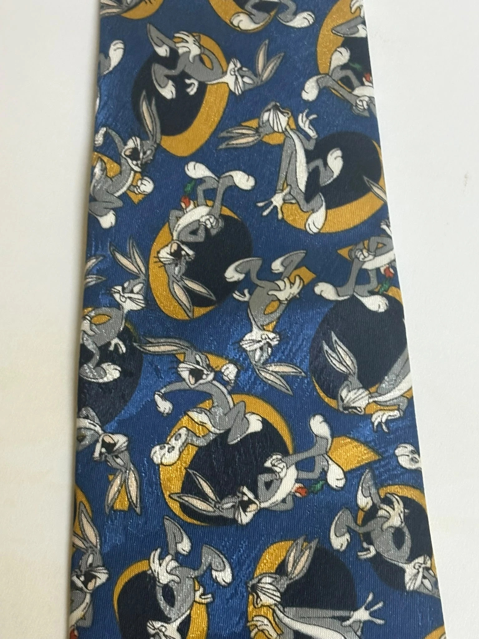 Titre : Cravate Looney Tunes Bugs Bunny Daffy Duck Sylvester Vintage 1998 Warner Bros
