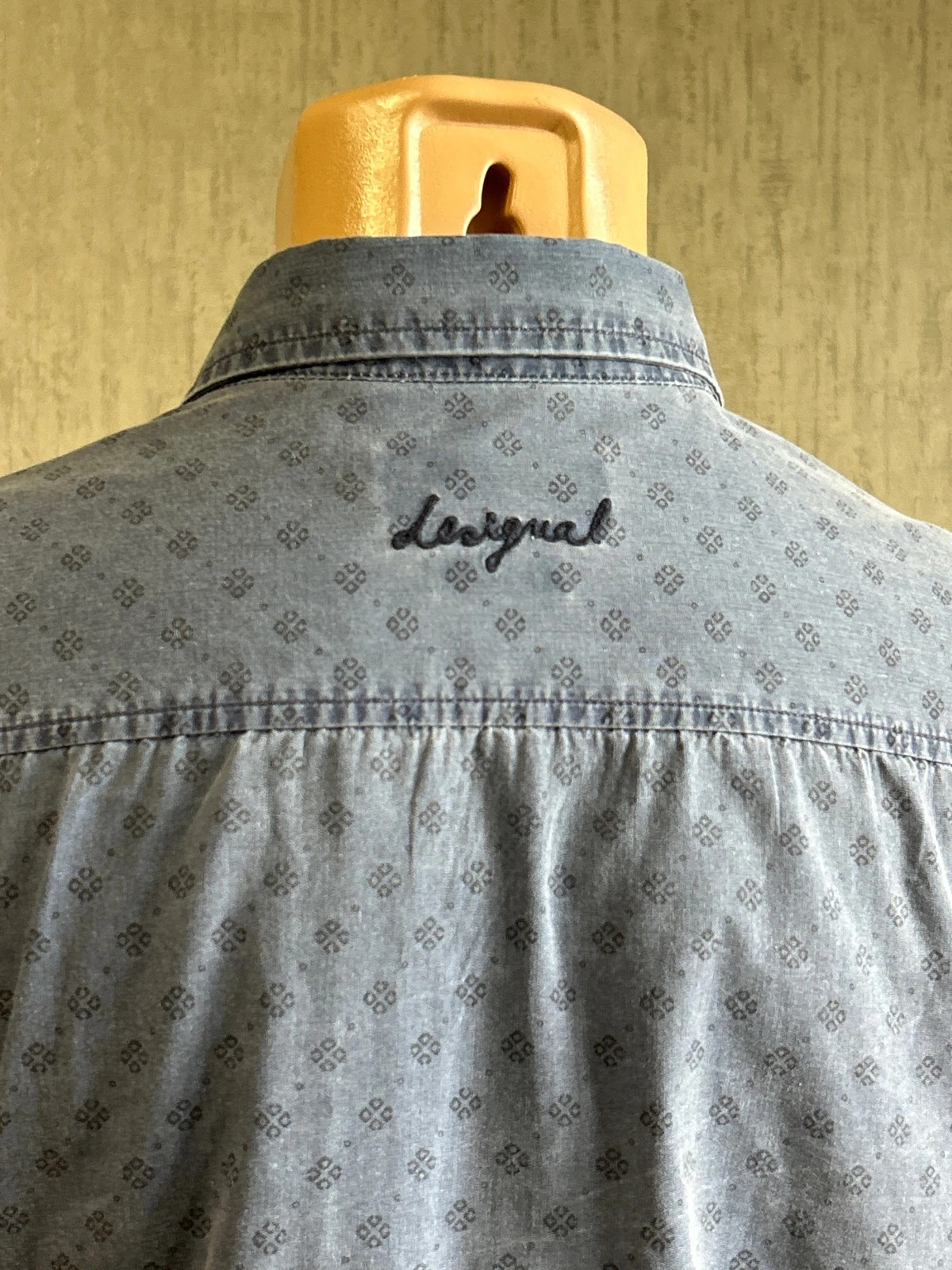 Chemise En Jean Desigual Bleu Gris Homme Taille XXL Regular Motif Brode Logo – Desigual – taille XXL 4