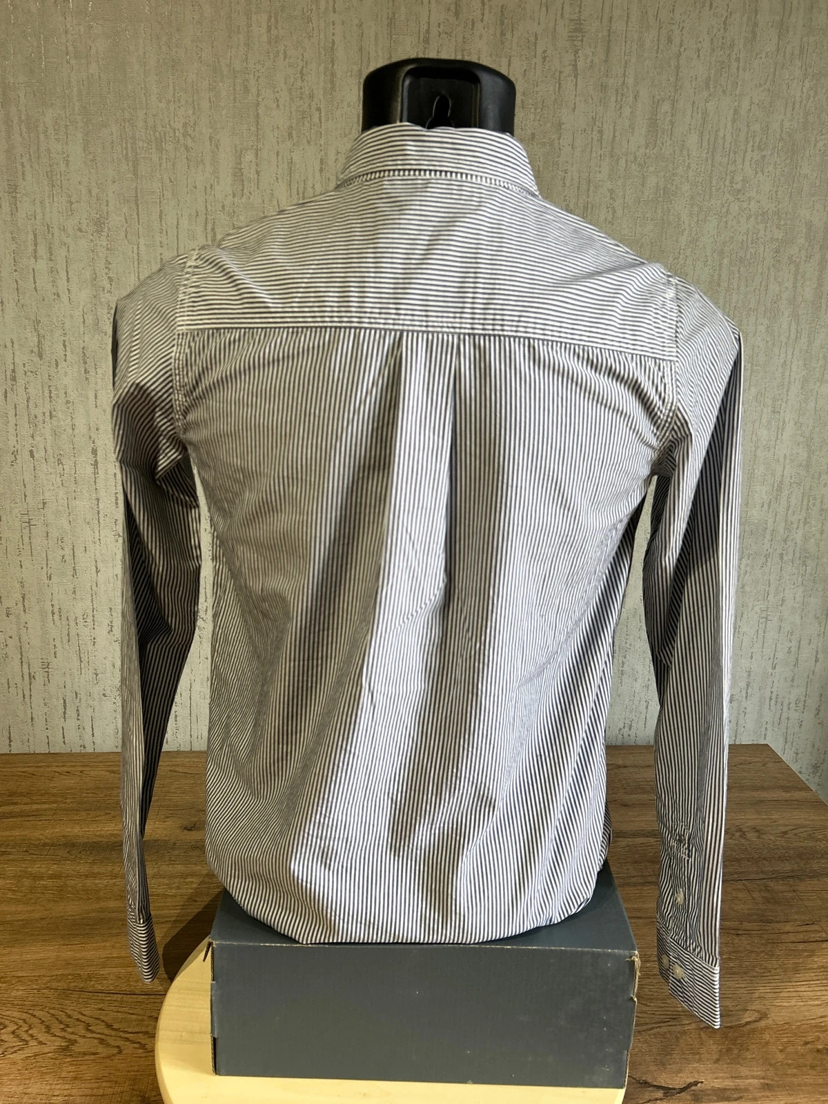 Chemise McGregor Rayee Bleu Gris Homme Taille 164 / XS-S Coton Logo Brode – McGregor – taille 14 ans / 164 cm 4