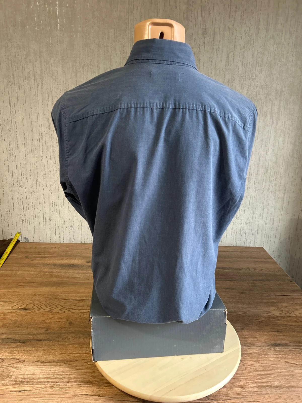 Chemise Flanelle Hollister Bleu Gris Homme Taille M Logo Mouette Brode Coton – Hollister – taille M 3
