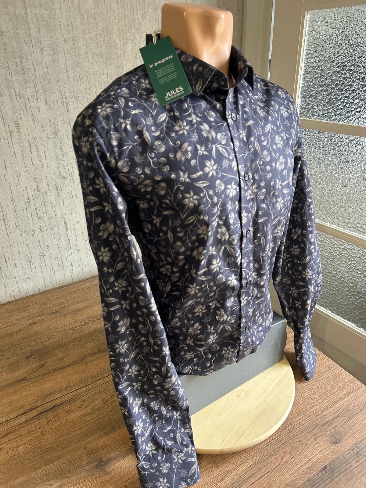 Chemise Jules Motif Floral Blue Marine Homme Taille M Regular Neuf Avec Etiquette – Jules – taille M 2