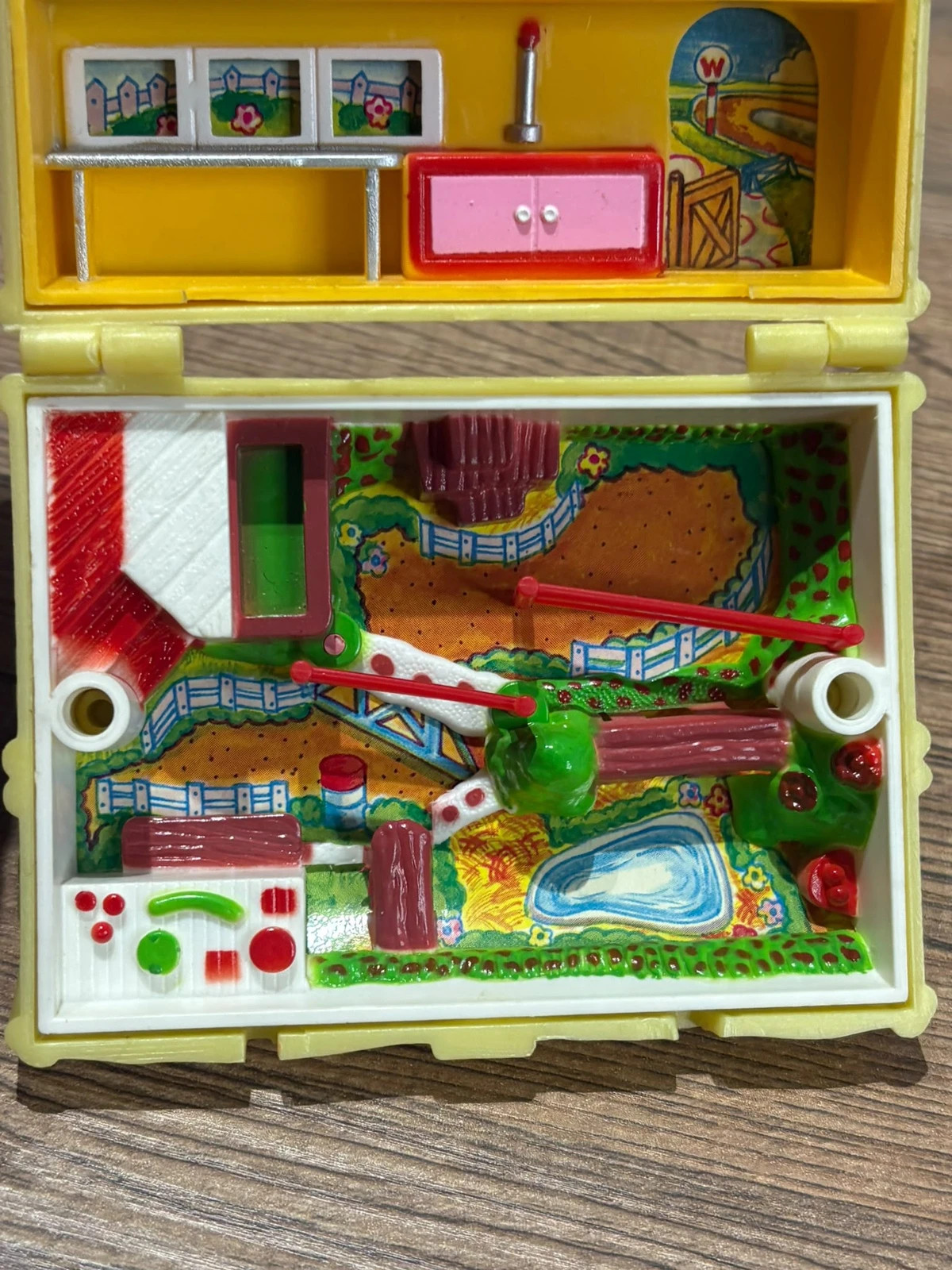 Mini Playset Boite Coffre Pony Show Vintage Jaune Mini Univers Jouet 90s – Polly Pocket – taille Taille unique 4