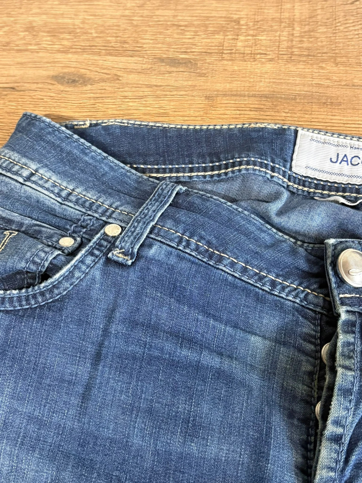 Jean Jacob Cohen Homme Bleu Delave W30 Luxe Made In Italy Pony Hair Red Tab – Jacob Cohën – taille W30 | FR 40 2