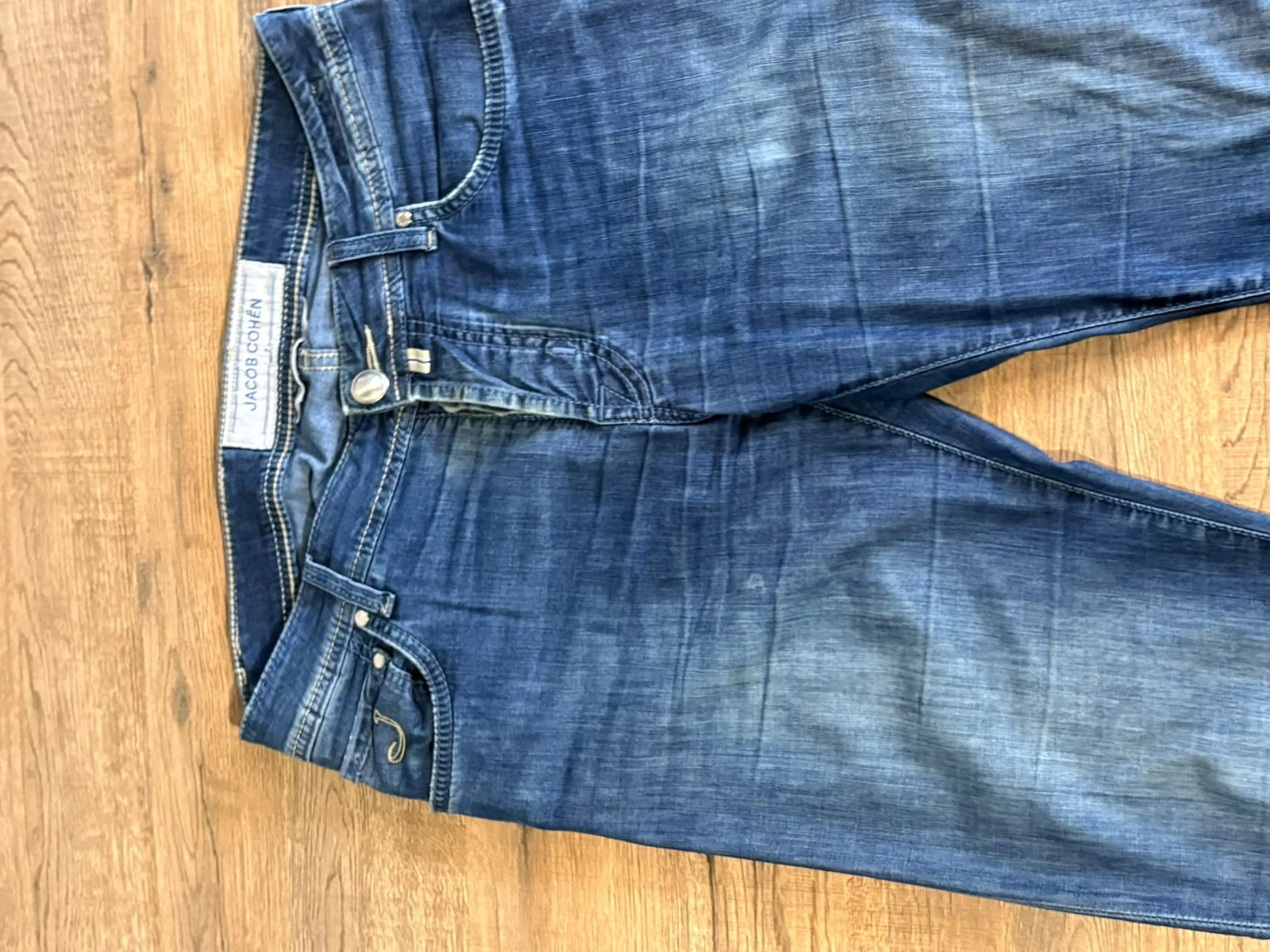 Jean Jacob Cohen Homme Bleu Delave W30 Luxe Made In Italy Pony Hair Red Tab – Jacob Cohën – taille W30 | FR 40 3
