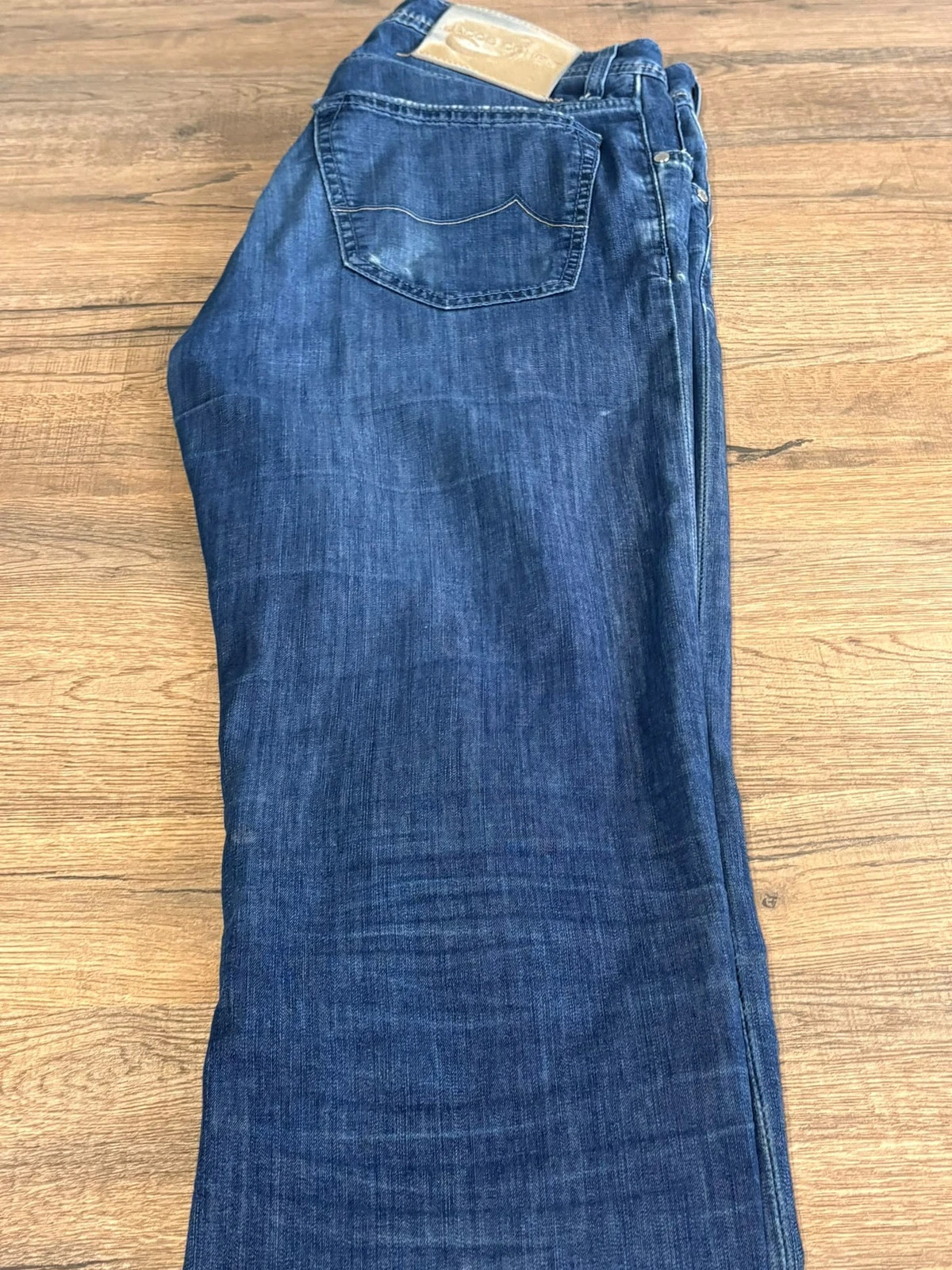 Jean Jacob Cohen Homme Bleu Delave W30 Luxe Made In Italy Pony Hair Red Tab – Jacob Cohën – taille W30 | FR 40 4