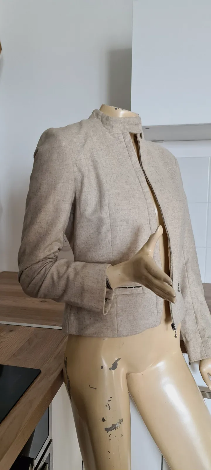 tres jolie veste blazer crme taille 38 alain manoukian 80 % laine 20 % polyamide – alain manoukian – taille M 3