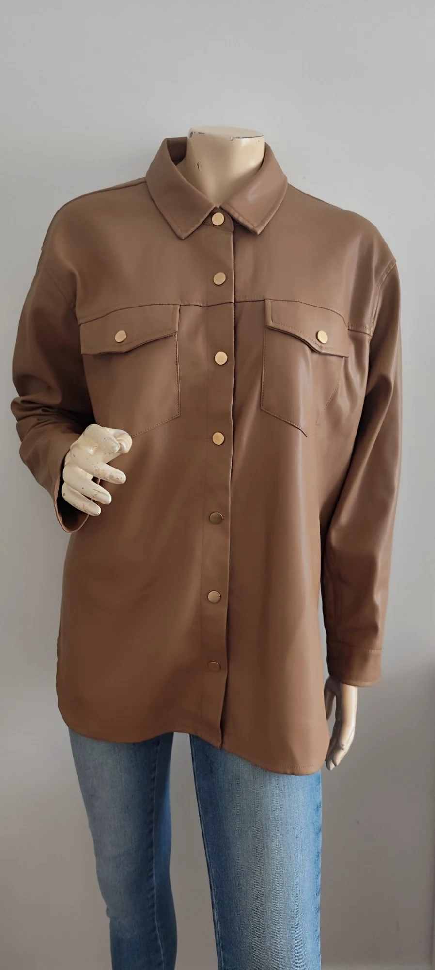 tres jolie chemise veste marron taille kiabi taille 38  