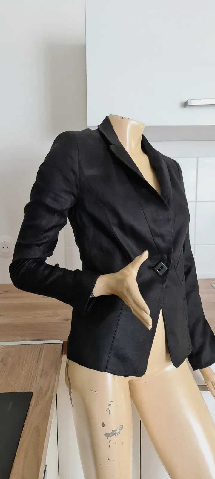 superbe veste blazer noir zara taille s tres classe 100 % rami  (1) – Zara – taille S 3