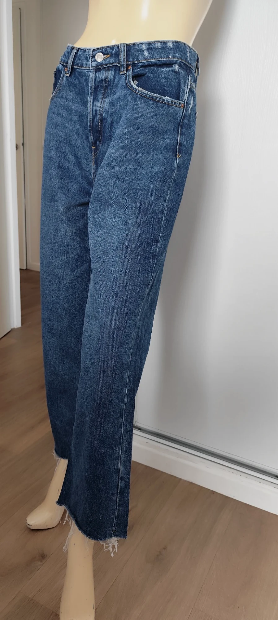 superbe pantalon jeans bleu taille 42 100 % coton – independante – taille 42 3