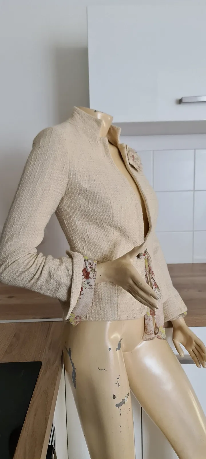tres jolie veste blazer creme taille 36 tres chic 100 % coton  (1) – independante – taille S 3
