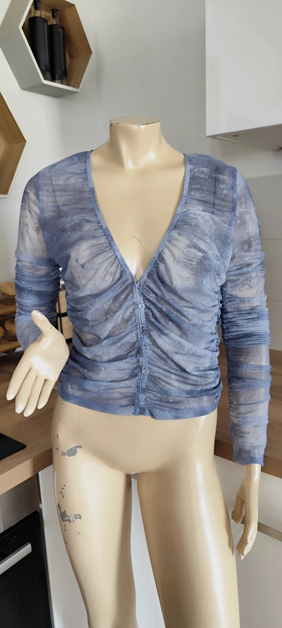 superbe haut tranparent zara taille xl  