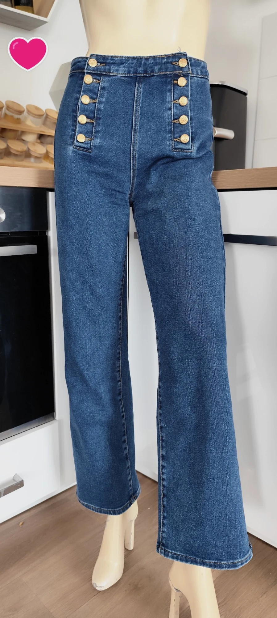 superbe pantalon jambe droite large vivid taille 38 
