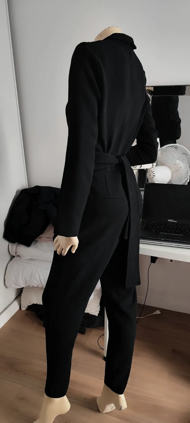 superbe combinaison tres chic noir avec ceinture mango taille 38 100 % polyester – Mango – taille M 5