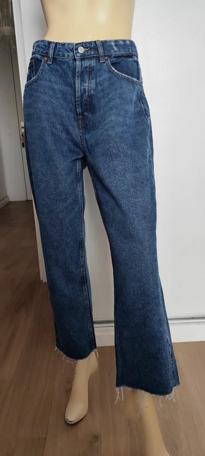superbe pantalon jeans bleu taille 42 100 % coton – independante – taille 42 2