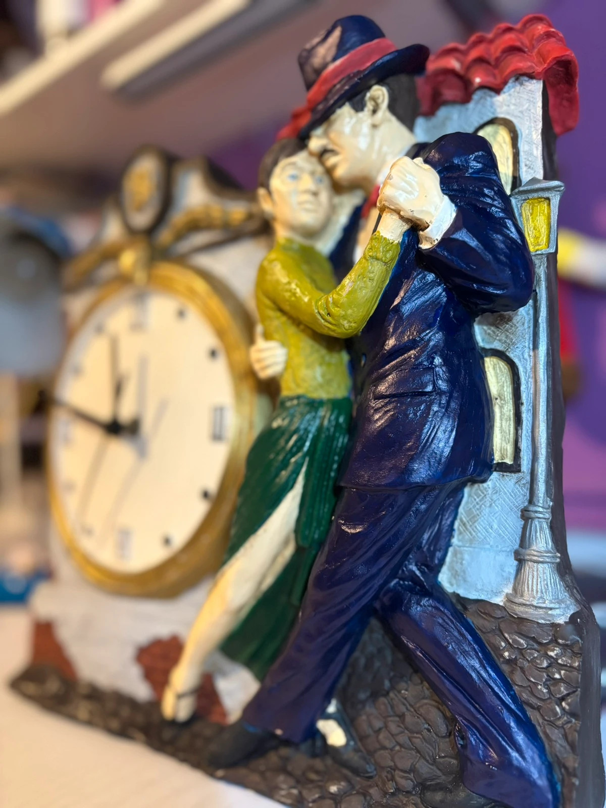 Reloj de pared | Pintado a mano | Yedra | Antiguo – yedra 4