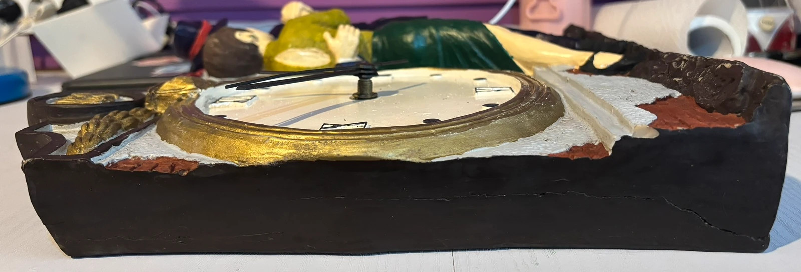 Reloj de pared | Pintado a mano | Yedra | Antiguo – yedra 2
