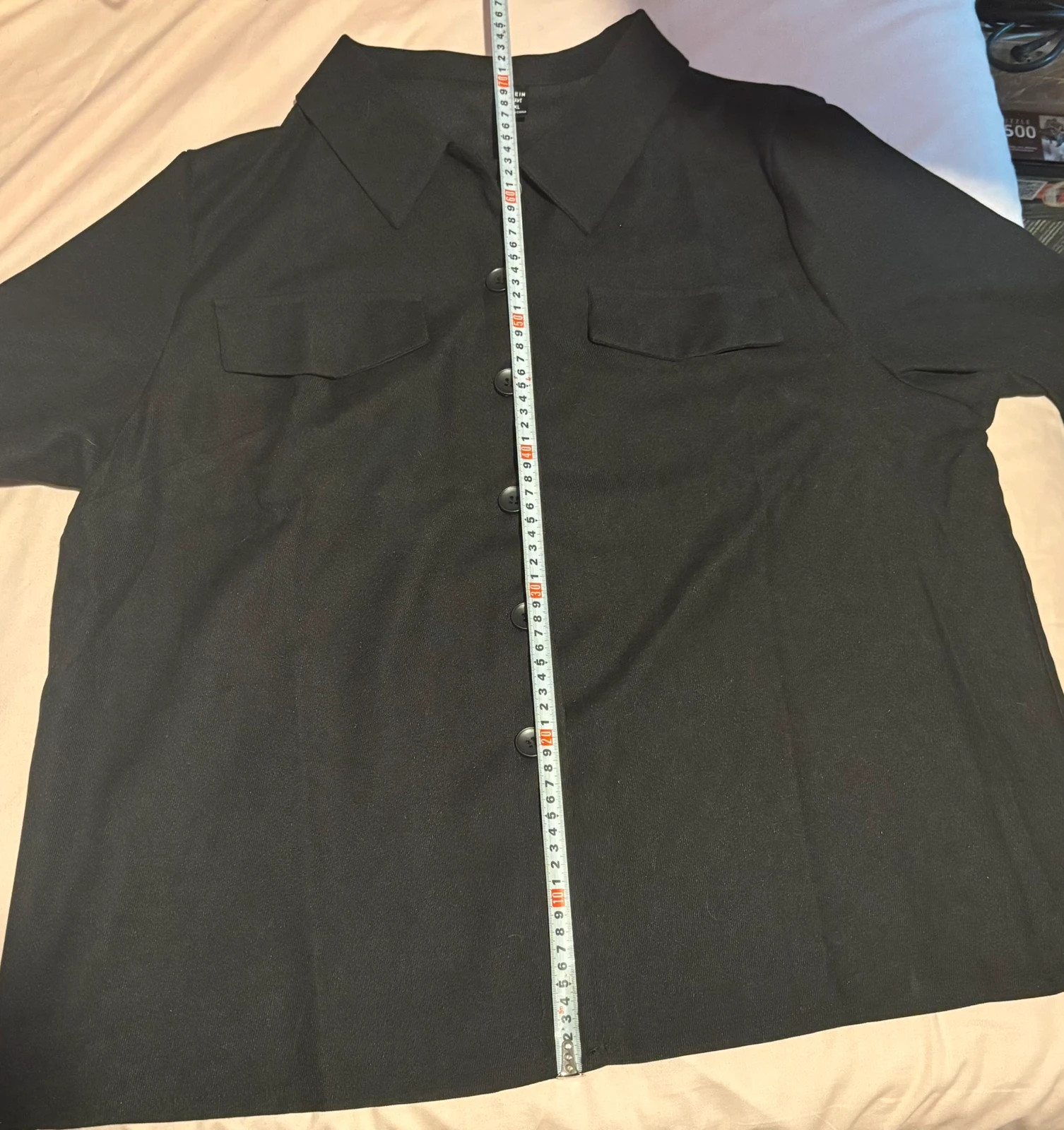 Sobrecamisa negra Shein Curvé – Talla 4XL – Shein Curve – taille 4XL / 48 / 20 4