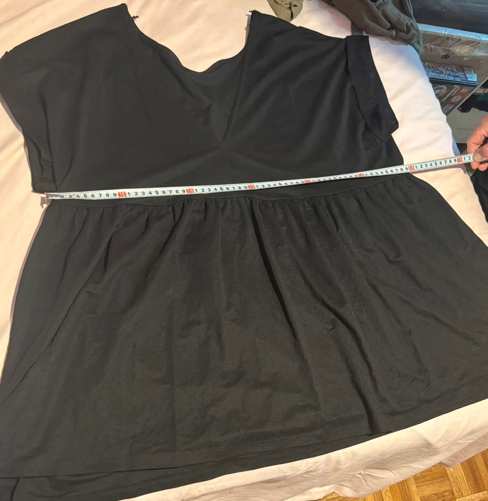 Blusa / Camiseta peplum negra Primark XL (46/48) - Escote V – Primark – taille XXXL / 46 / 18 2
