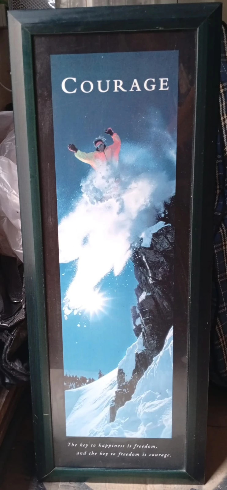 Cuadro snowboard 99x38 cm | decoración deportiva vintage