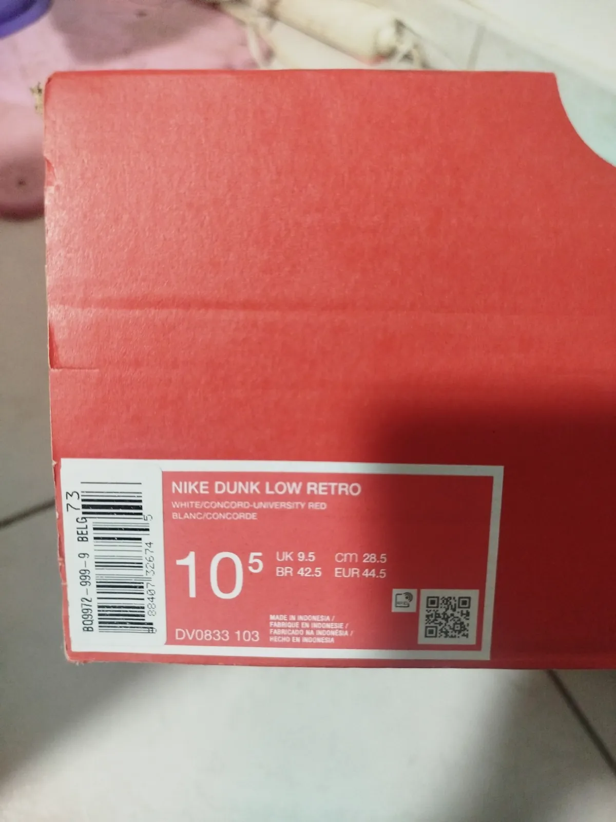 Baskets Nike Dunk Low bleu et blanc pointure 44.5 – Nike – taille EU 44 4
