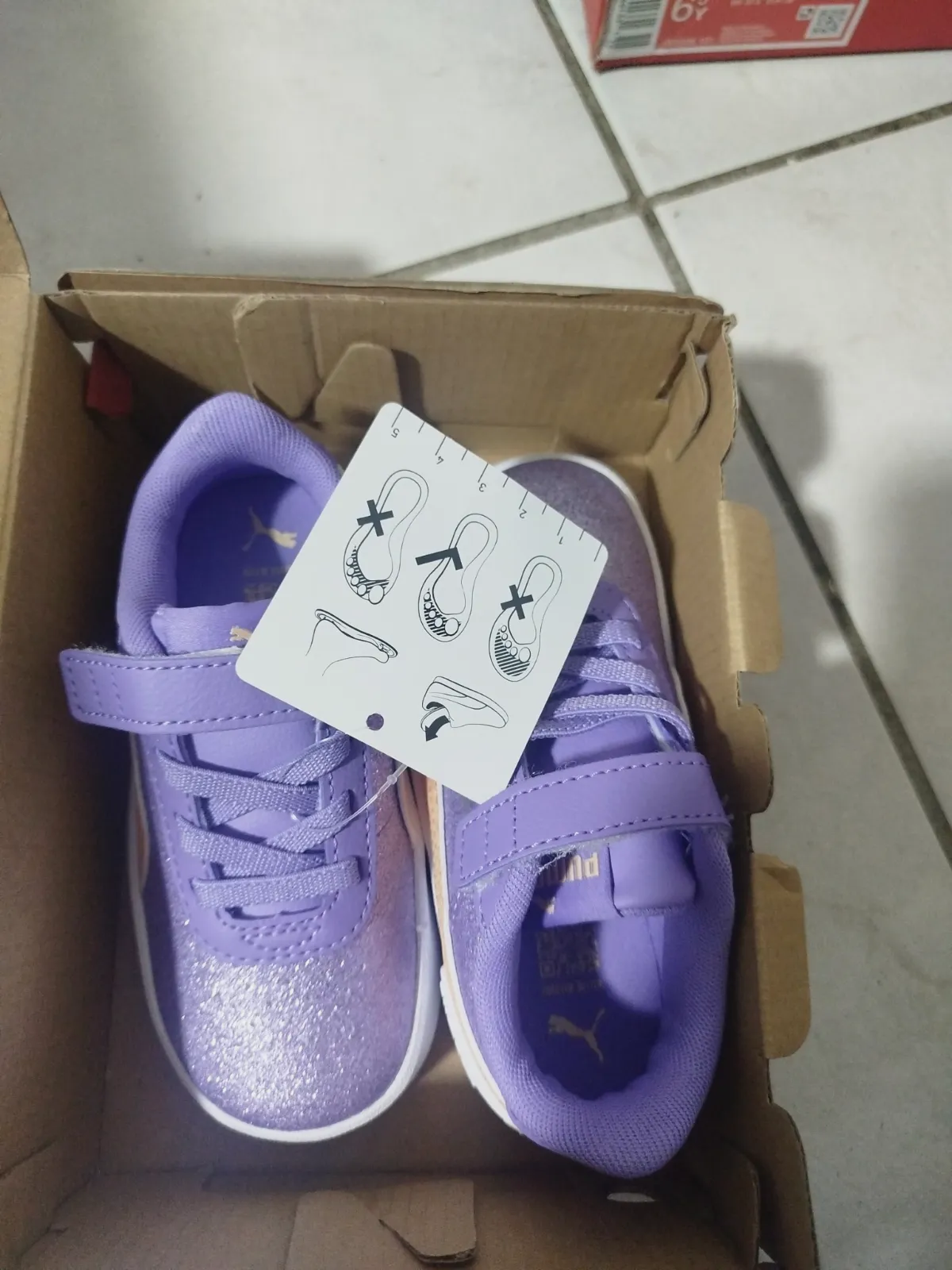 Baskets Puma Jola Glitz Glam AC+ Inf violettes pointure 24 – Puma – taille 24 3