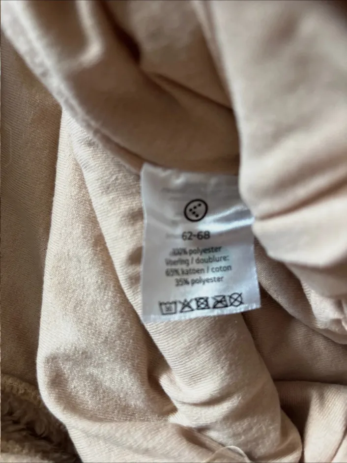 Combinaison peluche bébé 62-68 – Kiabi – beige – taille 62-68 3