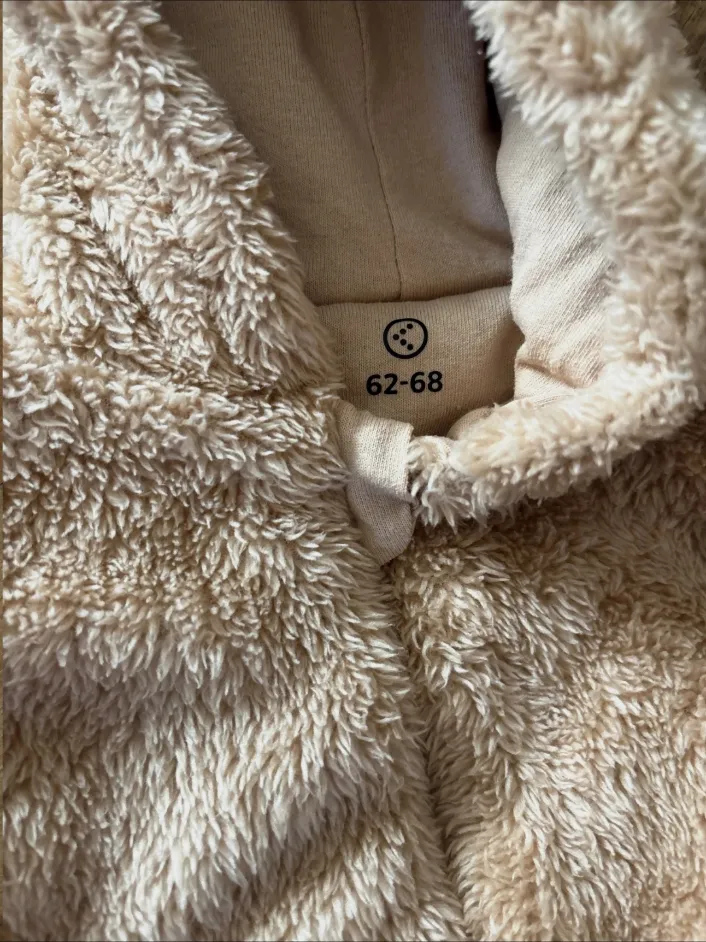 Combinaison peluche bébé 62-68 – Kiabi – beige – taille 62-68 2