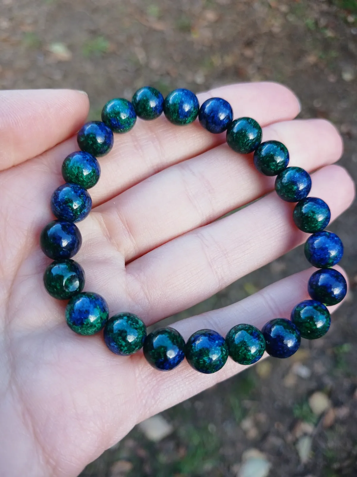 Bracelet Azurite Malachite Naturelle – Sans marque 3