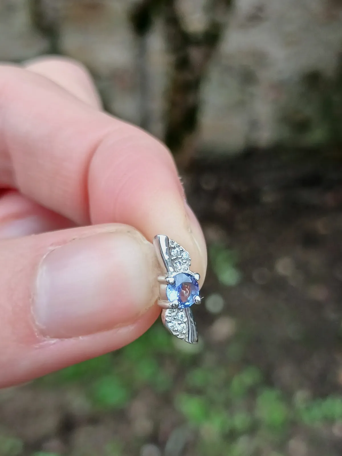 Pendentif tanzanite et argent rhodié – Sans marque – taille Taille unique 2